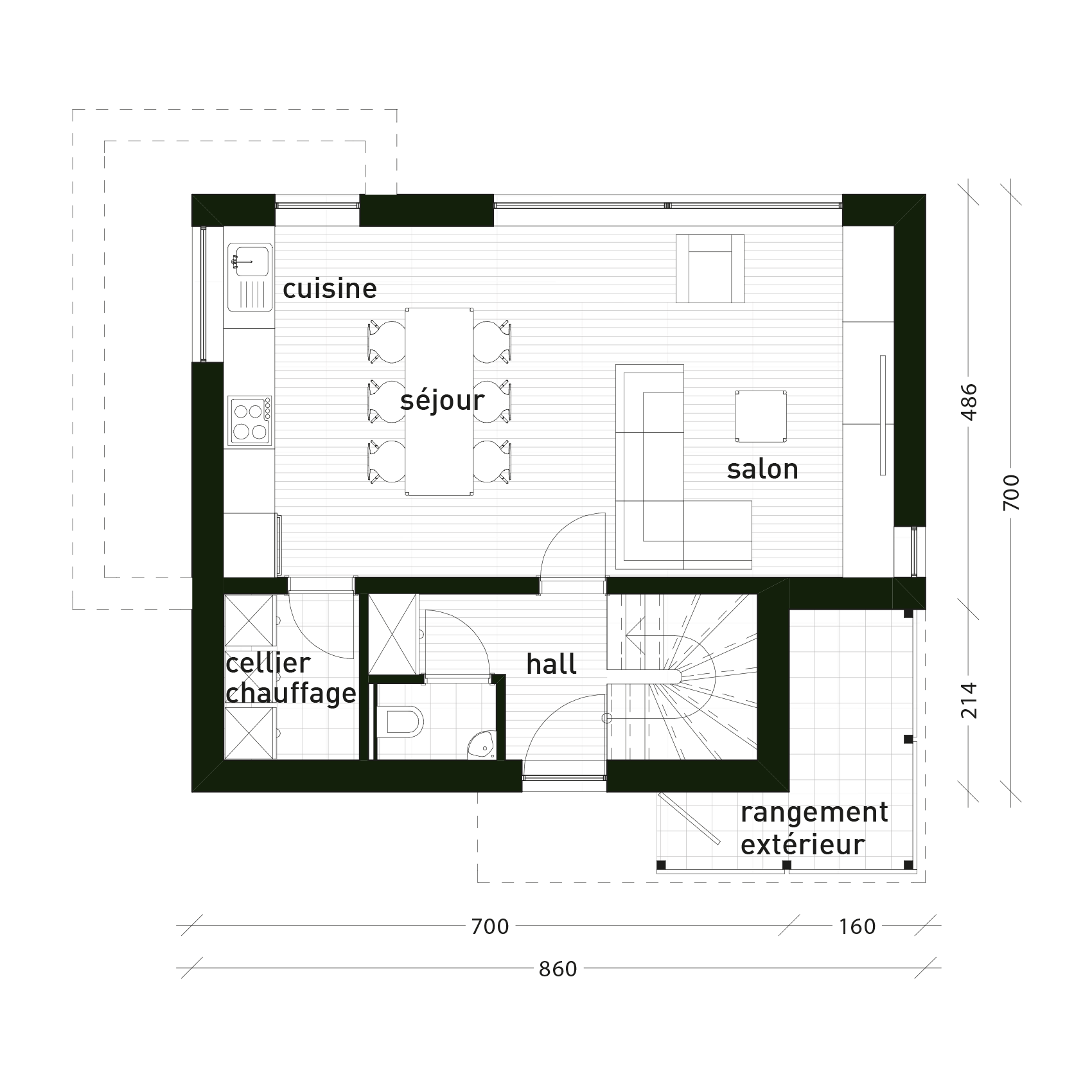 Inspiration Elyssia Plan rez-de-chaussée