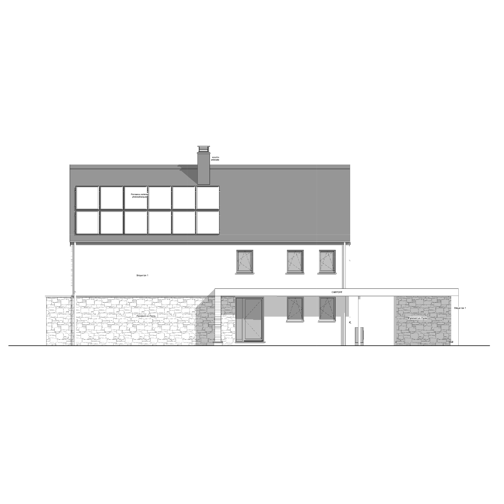 Inspiration Aubéole Plan façade avant