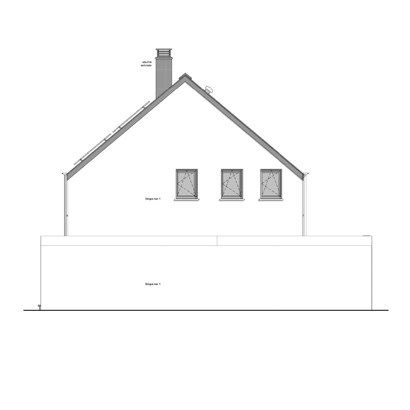 Inspiration Aubéole Plan pignon droit