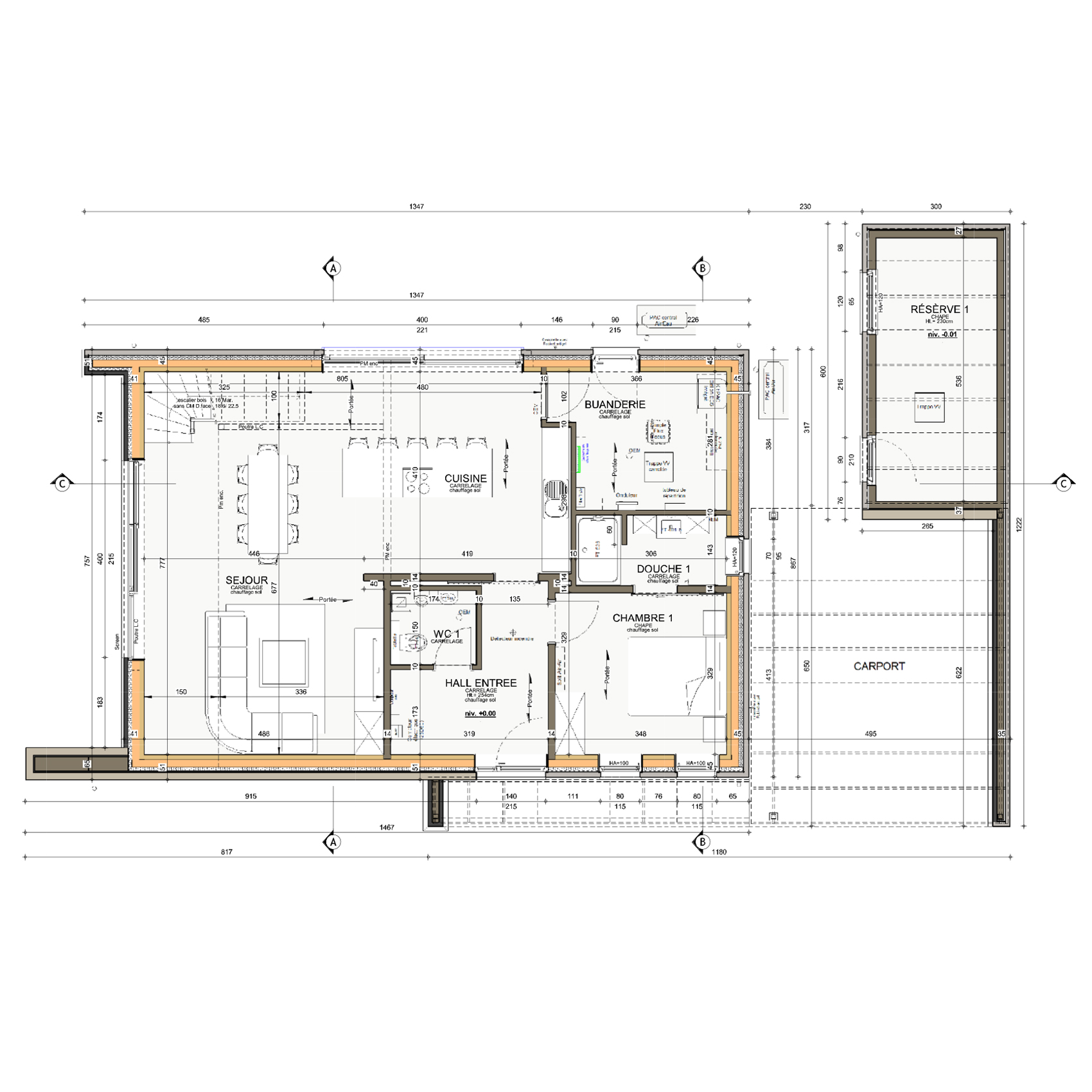 Inspiration Aubéole Plan rez-de-chaussée
