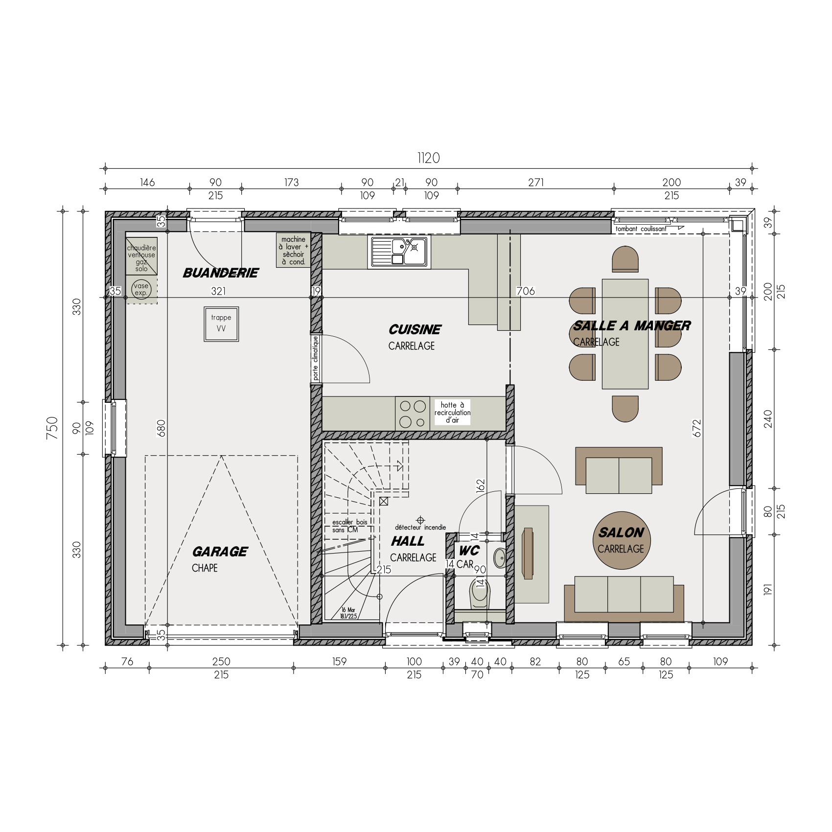 Inspiration Floréa Plan rez-de-chaussée